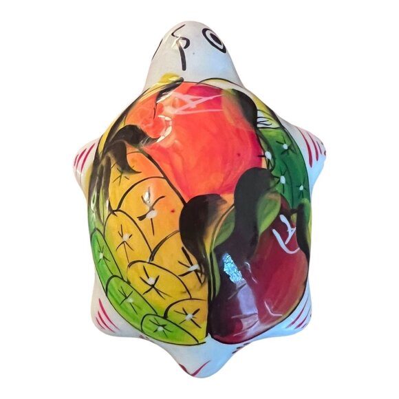 Vintage Ceramic Mexican Pottery Turtle Figurine 4" X 2" Tall - Picture 4 of 5